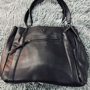 Vera Wang Black Leather Tote Bag